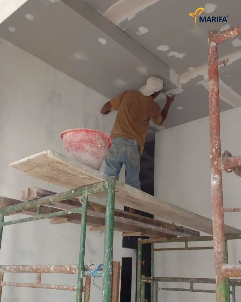 04update Proyek Terbaru Dari Marifa Property Proses Pengerjaan Plafon Rumah 1 Lantai Di Surabaya