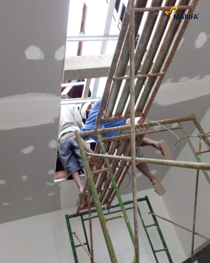 07update Proyek Terbaru Dari Marifa Property Proses Pengerjaan Plafon Rumah 1 Lantai Di Surabaya