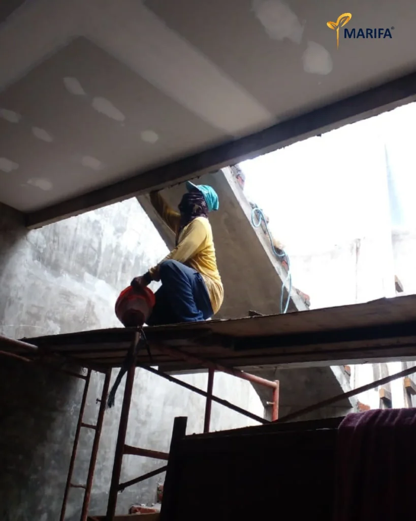 09update Proyek Terbaru Dari Marifa Property Proses Pengerjaan Plafon Rumah 1 Lantai Di Surabaya