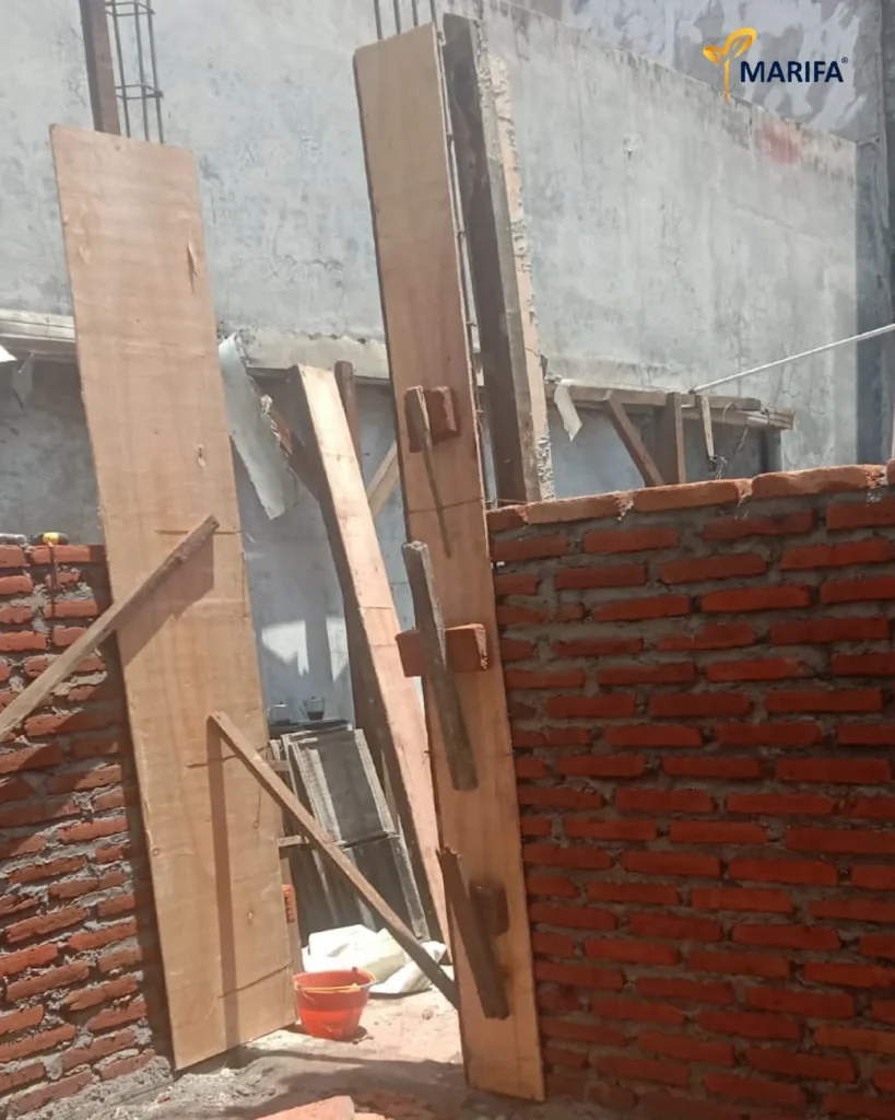 1 Proyek Terbaru Rumah 1 Lantai Di Madiun Tahap Pengerjaan Dinding