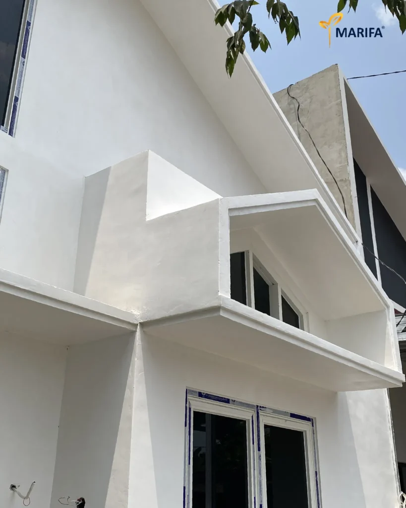 2 Progress Pengerjaan Acian Dan Pengecatan Bangunan Rumah 1 Lantai Marifa Thamrin Regency