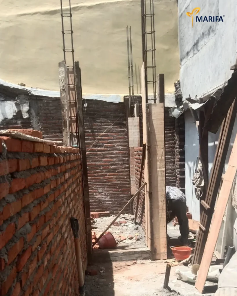 2 Proyek Terbaru Rumah 1 Lantai Di Madiun Tahap Pengerjaan Dinding
