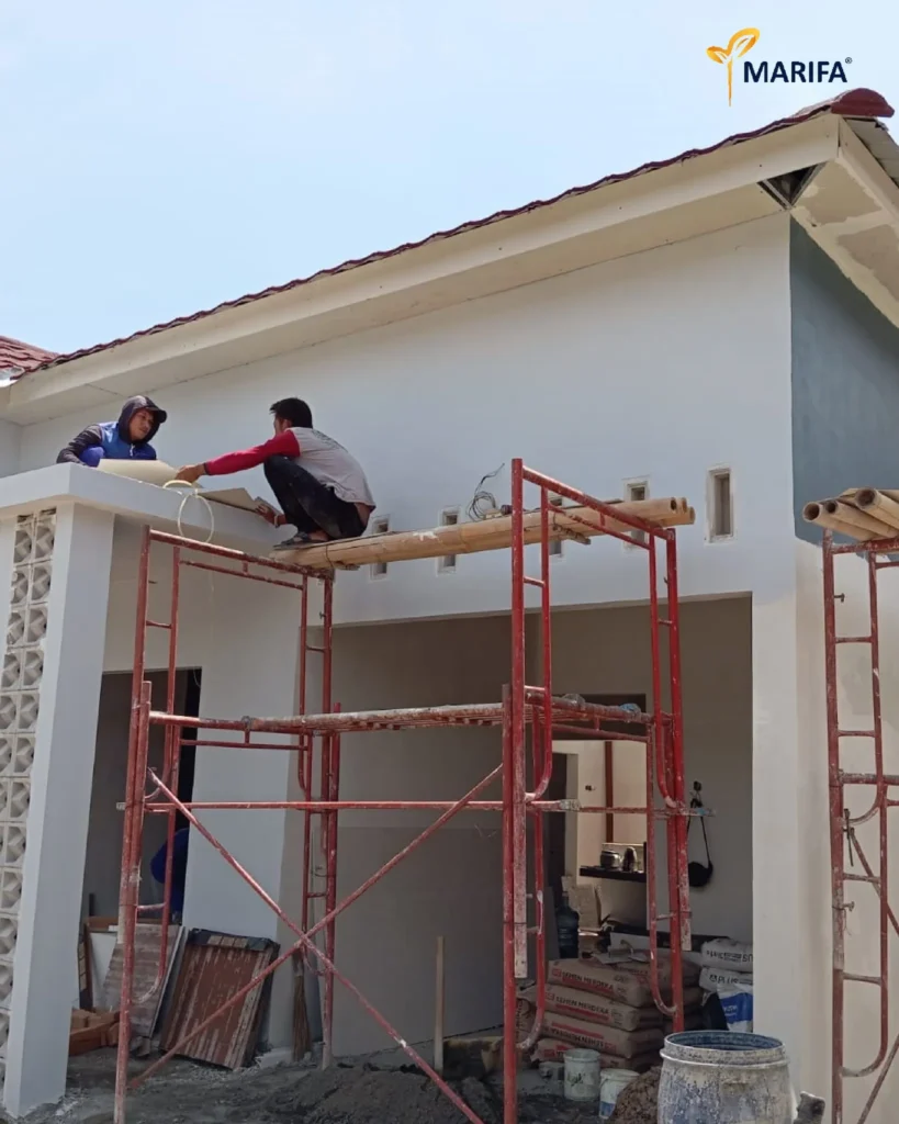 3 Update Proyek Marifa Property Rumah 1 Lantai Di Magetan Yang Sedang Masuk Tahap Pengerjaan Atap
