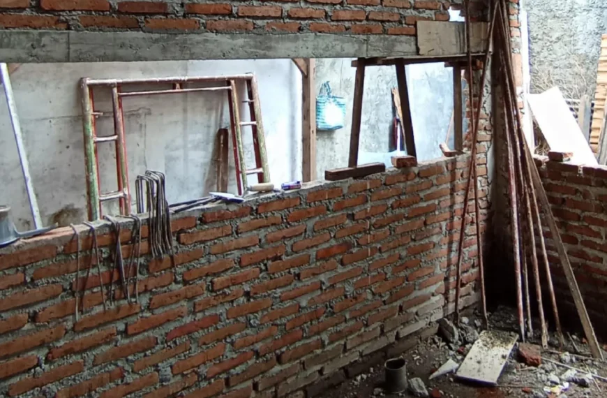 4 Proyek Terbaru Rumah 1 Lantai Di Madiun Tahap Pengerjaan Dinding
