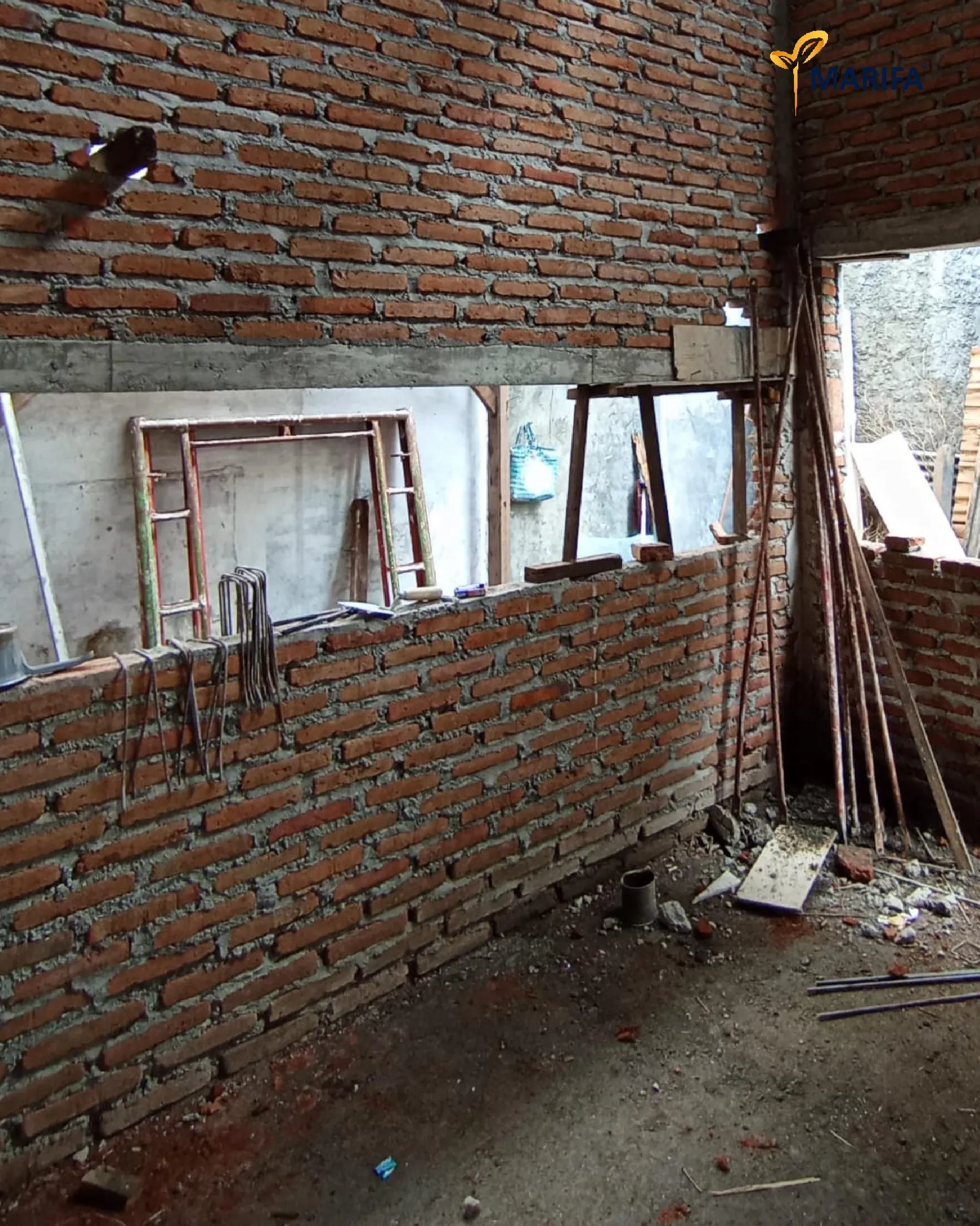 4 Proyek Terbaru Rumah 1 Lantai Di Madiun Tahap Pengerjaan Dinding