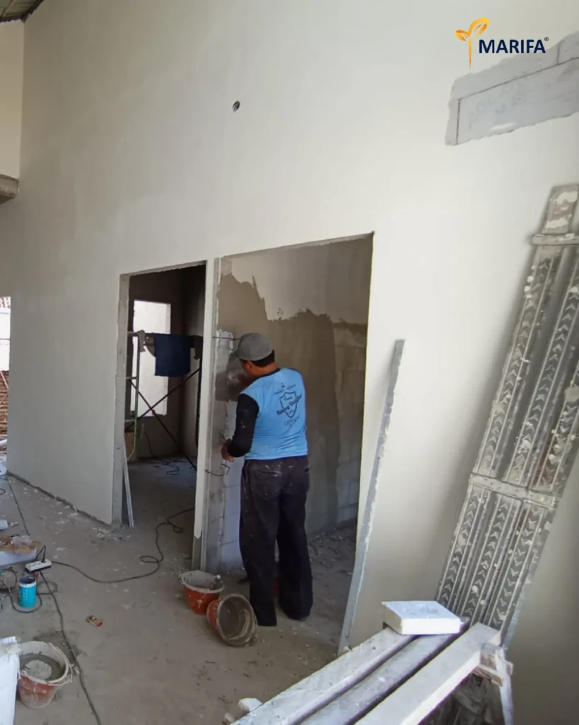 8 Progress Pengerjaan Acian Dan Pengecatan Bangunan Rumah 1 Lantai Marifa Thamrin Regency