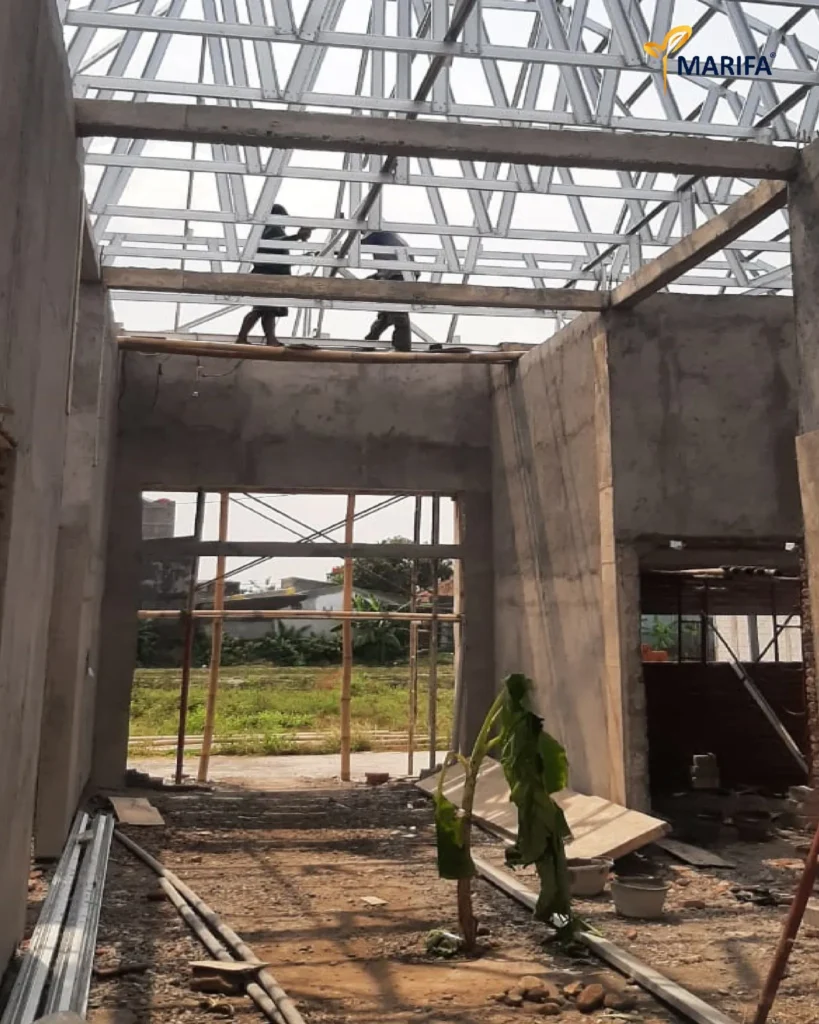 Update Proyek Rumah 1 Lantai Di Demak Pengerjaan Atap Yang Keren Banget 7