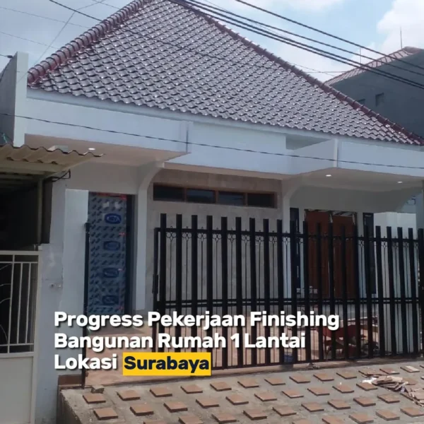Rumah impian di surabaya proyek marifa property yang masuk tahap finishing 5