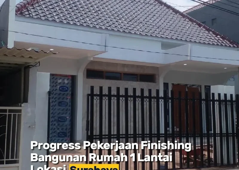 Rumah impian di surabaya proyek marifa property yang masuk tahap finishing 5